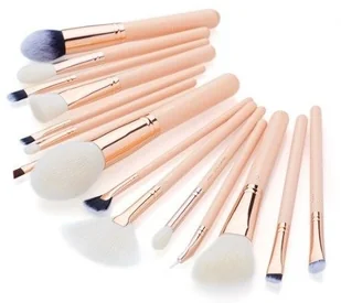 Jessup Jessup T445 Zestaw 15 pędzli do makijażu Peach puff/rose gold 44617-uniw - Pędzle do makijażu - miniaturka - grafika 4