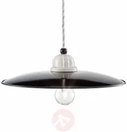 Lampy sufitowe - Ferro Luce Lampa wisząca retro C1612, czarno-biała - miniaturka - grafika 1