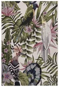 Dywany zewnętrzne - INDAVO Dywan zewnętrzny w liście Borneo zielono-różowy 120 x 170 cm 5902211610885 - miniaturka - grafika 1