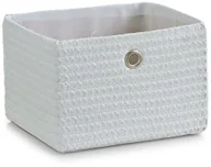 Pojemniki na zabawki - Zeller Koszyk do przechowywania biały, 24x23x16 cm - miniaturka - grafika 1