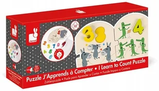 Janod Drewniane Puzzle Uczę się Liczyć Cyferki - Układanki dla dzieci - miniaturka - grafika 6
