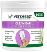 Pielęgnacja uszu i oczu zwierząt - vet's best VET'S BEST CZYŚCIKI DO USZU NAPALCOWE 50szt. WAGA!!! - miniaturka - grafika 1