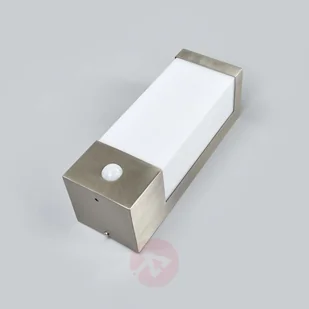 LAMPENWELT.COM Kinkiet zewnętrzny LED Severina z czujnikiem - Lampy ogrodowe - miniaturka - grafika 5