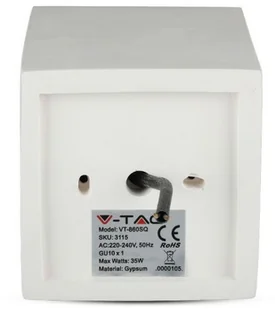 v-tac Oprawa V-TAC GIPS BETON GU10 Natynkowa Kwadrat Biały/Różowe Złoto VT-860 - Oprawy, klosze i abażury - miniaturka - grafika 4