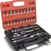 Zestawy narzędziowe - BITUXX ZESTAW NARZĘDZI BITUXX 45 ELEMENTÓW NASADKI GRZECHOTKA W WALIZCE  M15902 - miniaturka - grafika 1