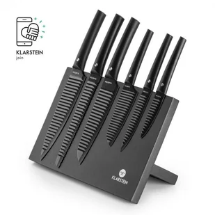 Klarstein Klarstein Kissaki Zestaw noży z powłoką zapobiegającą przywieraniu blok magnetyczny czarny KG10-Kissaki - Noże kuchenne - miniaturka - grafika 6