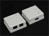 Wtyczki i adaptery - Netrack gniazdo kompletne natynkowe 2xRJ45 8p8c STP Cat6 106-36 - miniaturka - grafika 1