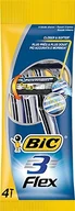 Akcesoria do golenia męskie - BiC 3 ostrza Flex dla mężczyzn zestaw do maszynki do golenia, 3 X, 4 sztuki, do skóry wrażliwej 889692 - miniaturka - grafika 1