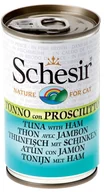 Mokra karma dla kotów - Schesir Tuńczyk z szynką w bulionie 24x140g - miniaturka - grafika 1