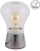 Lampy stojące - Näve Lampa stołowa Clare ze szkła, chrom - miniaturka - grafika 1