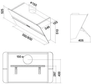 Falmec Flipper 55 Biały matowy - Okapy kuchenne - miniaturka - grafika 3