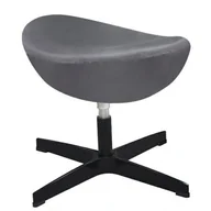 Pufy i podnóżki - KING HOME Podnóżek EGG CLASSIC VELVET BLACK ciemny szary.71 - welur, podstawa chromowana JH-027.DGREY.71B [13057569] - miniaturka - grafika 1