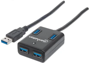 Manhattan Hub SuperSpeed USB 3.0, 4 (162296) - Huby USB - miniaturka - grafika 2
