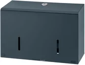 Dozowniki papieru i mydła dla firm - Dozownik na 2 rolki papieru toaletowego Grafitowy podajnik stalowy na papier toaletowy GRAH7T - miniaturka - grafika 1