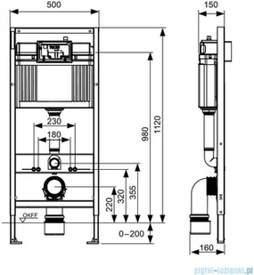 Tece stelaż podtynkowy TECEbase 112cm + przycisk czarny 9.400.407/9.240.407 | - Stelaże i zestawy podtynkowe do WC - miniaturka - grafika 2