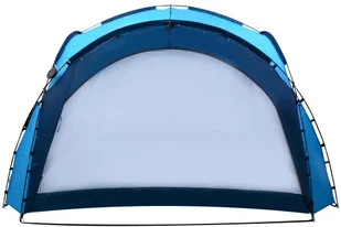 vidaXL Namiot imprezowy z LED i 4 ściankami, 3,6x3,6x2,3 m, niebieski - Pawilony ogrodowe - miniaturka - grafika 6