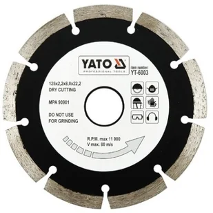 Yato tarcza tnąca segmentowa 125mm - 6003 (YT-6003) - Tarcze do pił - miniaturka - grafika 5