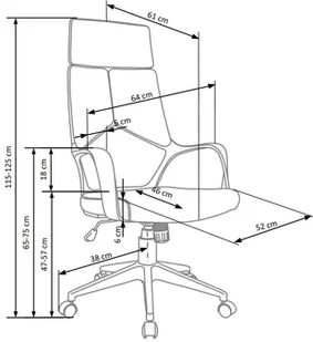 Fotel biurowy, krzesło biurowe VOYAGER fotel gabinetowy czarny / niebieski V-CH-VOYAGER-FOT-NIEBIESKI - Fotele i krzesła biurowe - miniaturka - grafika 4