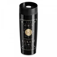 Kubki termiczne - Murrano Kubek Termiczny Termos Czarny Znak GRAWER KUB-C-032 - miniaturka - grafika 1