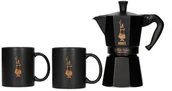 Zaparzacze i kawiarki - Bialetti Zestaw Moka Express 6tz Czarna + 2 Kubki 0003539 - miniaturka - grafika 1