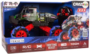 Import LEANToys Auto Terenowe Drift Zdalnie Sterowane 1:16 Zielony 2.4G Obrót 360 Stopni LT-7728-0 - Zabawki zdalnie sterowane - miniaturka - grafika 7