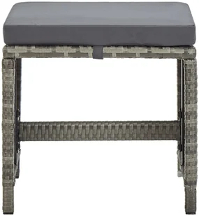 vidaXL 9-cz. zestaw mebli ogrodowych z poduszkami, rattan PE, szary - Meble ogrodowe - miniaturka - grafika 8