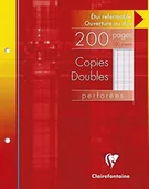 Wkłady do segregatora - Clairefontaine papier Metric arkusz, podwójnie, grosskariert, 17 x 22 cm, różne kolory, 2 sztuki 14411AMZC - miniaturka - grafika 1