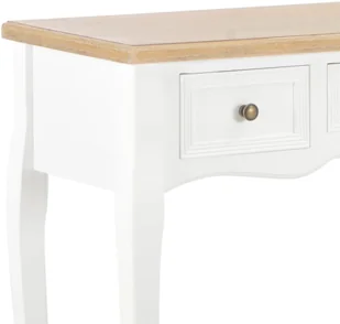 vidaXL Stolik konsolowy z 3 szufladami, biały - Ławy i stoliki kawowe - miniaturka - grafika 5