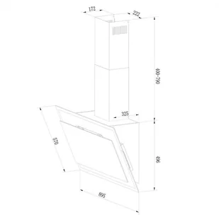 Klarstein Mirage 90 Czarny (CGCH3-Mirage-90) - Okapy kuchenne - miniaturka - grafika 9