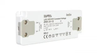 Zamel Zasilacz LED slim 12V DC 20W TYP: ZNS-20-12 LDX10000138 - Zasilacze i transformatory - miniaturka - grafika 2
