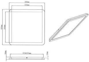 Trio Plafon LAMPA sufitowa CAMILLUS R62932001 kwadratowa OPRAWA do łazienki LED 24W natynkowa IP44 biała R62932001 - Lampy sufitowe - miniaturka - grafika 2