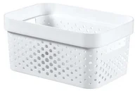 Pudła i pojemniki do przechowywania - CURVER Pojemnik ażurowy INFINITY 4,5L biały  Recycled - miniaturka - grafika 1