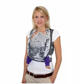 Chusty do noszenia dzieci - Hoppediz 4,6 m Żakardowa z lnem Florenz - miniaturka - grafika 1