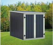 Garaże i wiaty - Vente-Unique Wiata rowerowa NIKI ze stali galwanizowanej w kolorze szarym  2,81 m - miniaturka - grafika 1