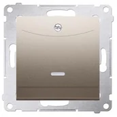 Wyłączniki światła i elektryczne - Kontakt Kontakt_Simon Łącznik hotelowy z podświetleniem (moduł) złoty mat Tylko do ramek S54 PREMIUM. Wymagane jest zastosowanie przekaźnika/stycznika DWH1.01/44 - miniaturka - grafika 1