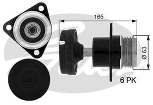Gates oap7050 generator kołowrotek z wolnym biegiem GATOAP7050 - Akcesoria do elektronarzędzi - miniaturka - grafika 3