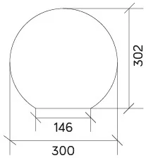 Su-Ma głowica lampy KULE CLASSIC 300 (G 300 Z) - Lampy ogrodowe - miniaturka - grafika 5