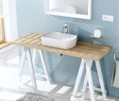 Umywalki - Vitalle Vitalle Lukka Oval Umywalka nablatowa 50x31 cm biała 31745011121000VL - miniaturka - grafika 1