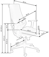 Fotele i krzesła biurowe - Halmar Fotel biurowy obrotowy gabinetowy RUBIO popielaty/czarny - miniaturka - grafika 1