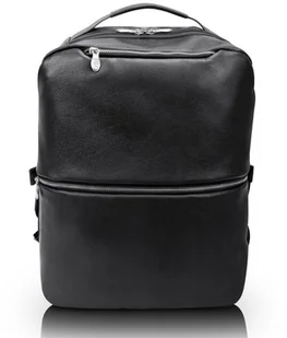 McKlein Czarny plecak i torba podróżna East Side ze skóry naturalnej na laptopa 17" - Torby na laptopy - miniaturka - grafika 11