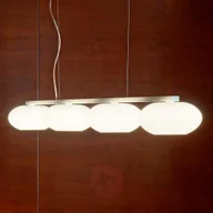 Lampy sufitowe - Casablanca AIH - wisząca lampa belka z 4 szklanymi kloszami - miniaturka - grafika 1