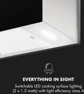 Klarstein Kronleuchter L 60 Czarny (CGCH2-KronleuchterLB) - Okapy kuchenne - miniaturka - grafika 7