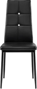 tectake Zestaw 8 stylowych krzeseł - czarny 404123 - Krzesła - miniaturka - grafika 4