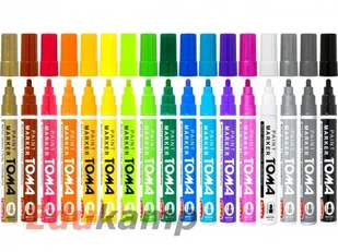 Marker Olejowy, Fibrowa Końcówka 2,5Mm, Czerwony To-440 Toma - Markery do tablic - miniaturka - grafika 2