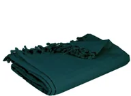 Narzuty - Atmosphera Narzuta z frędzlami PEACOCK 160 x 220 cm zielona 131645H - miniaturka - grafika 1