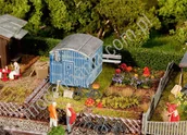 Kolejki i akcesoria - Faller Ogródek działkowy z wagonem mieszkalnym 180490 - miniaturka - grafika 1