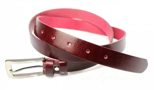 Pas-Max Pasek Damski Skórzany (PL) Skóra Licowa EXTRA Gładki 25 mm CZEREŚNIOWY - Paski Pas-Max Pasek Damski Skórzany (PL) Skóra Licowa EXTRA Gładki 25 mm CZEREŚNIOWY - Paski - miniaturka - grafika 2