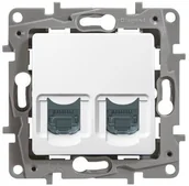Gniazdka elektryczne - Legrand Niloe Gniazdo komputerowe podwójne 2xRJ45 biały 764574 764574 - miniaturka - grafika 1