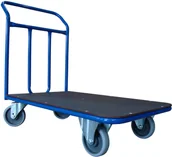 Wózki magazynowe - WIZ Wózek Ręczny Platformowy, Poręcz Spawana, 400 Kg 1000X600 Mm - miniaturka - grafika 1