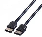 Kable komputerowe i do monitorów - Roline 11031548 zewnętrzny dysk twardy, przewód eSATA 6.0 GBIT/S, 0,5 m Czarny 11.03.1548 - miniaturka - grafika 1